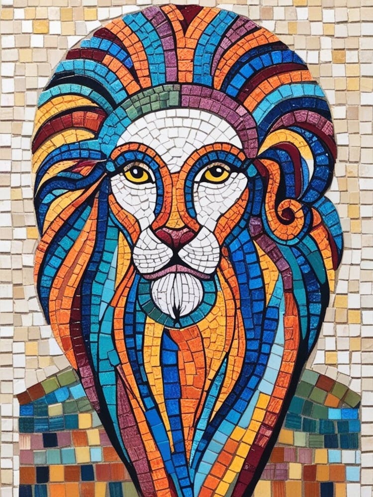 Mosaic Lion 1