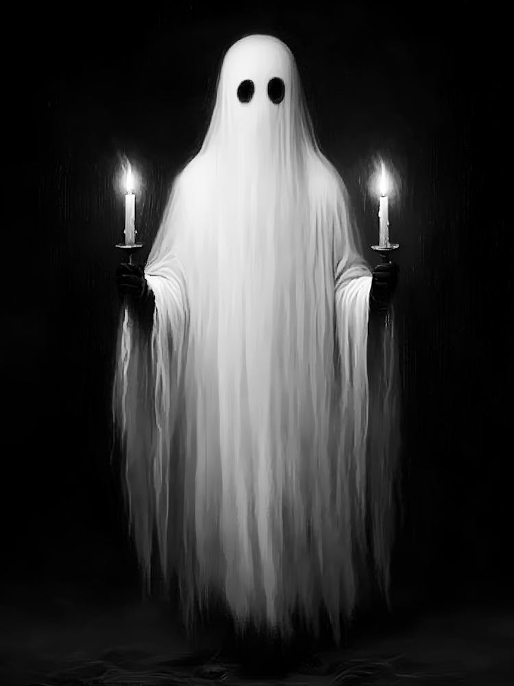 Ghost Holding Candles