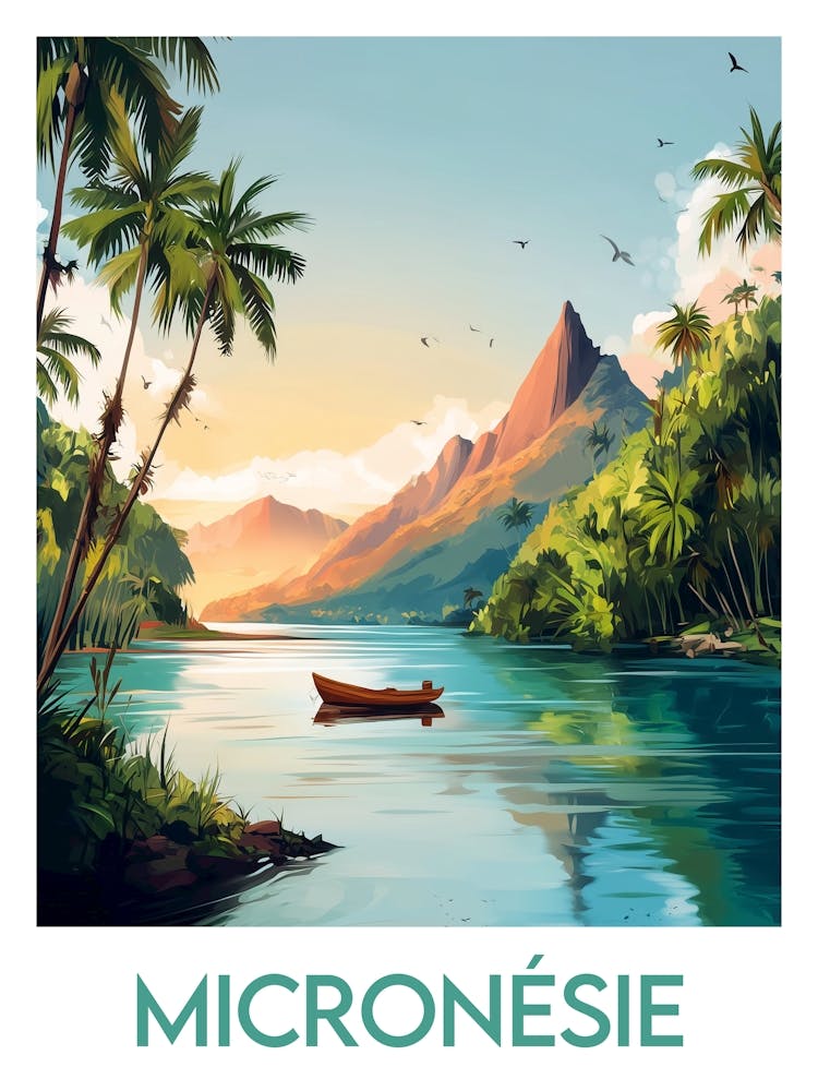 Affiche de voyage Micronésie