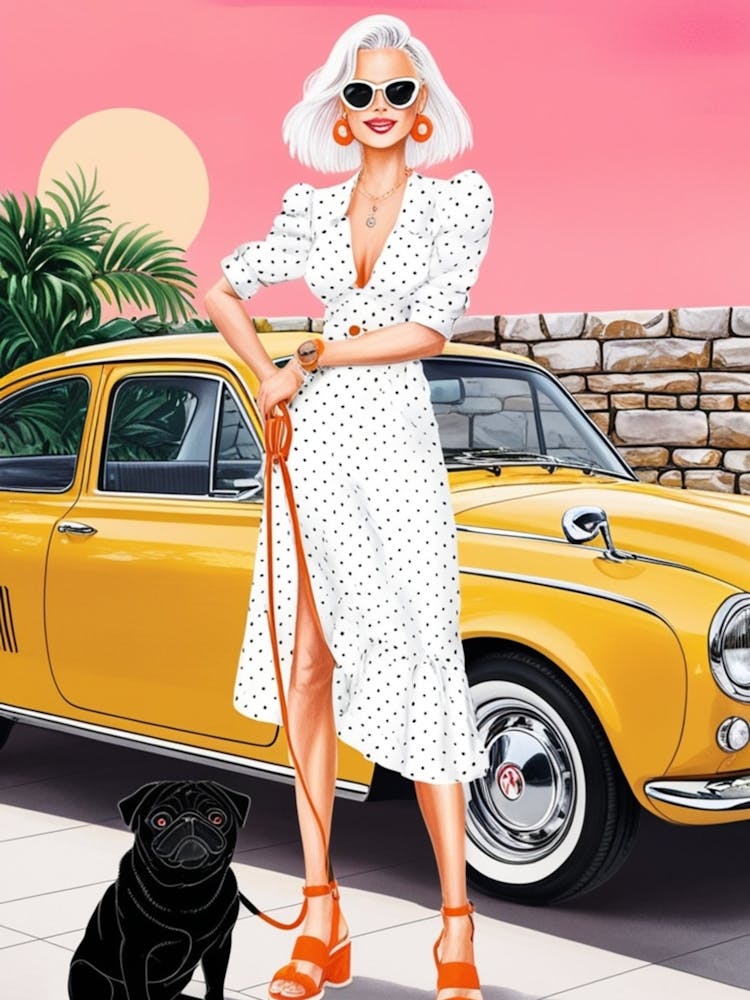 Woman With A Dog