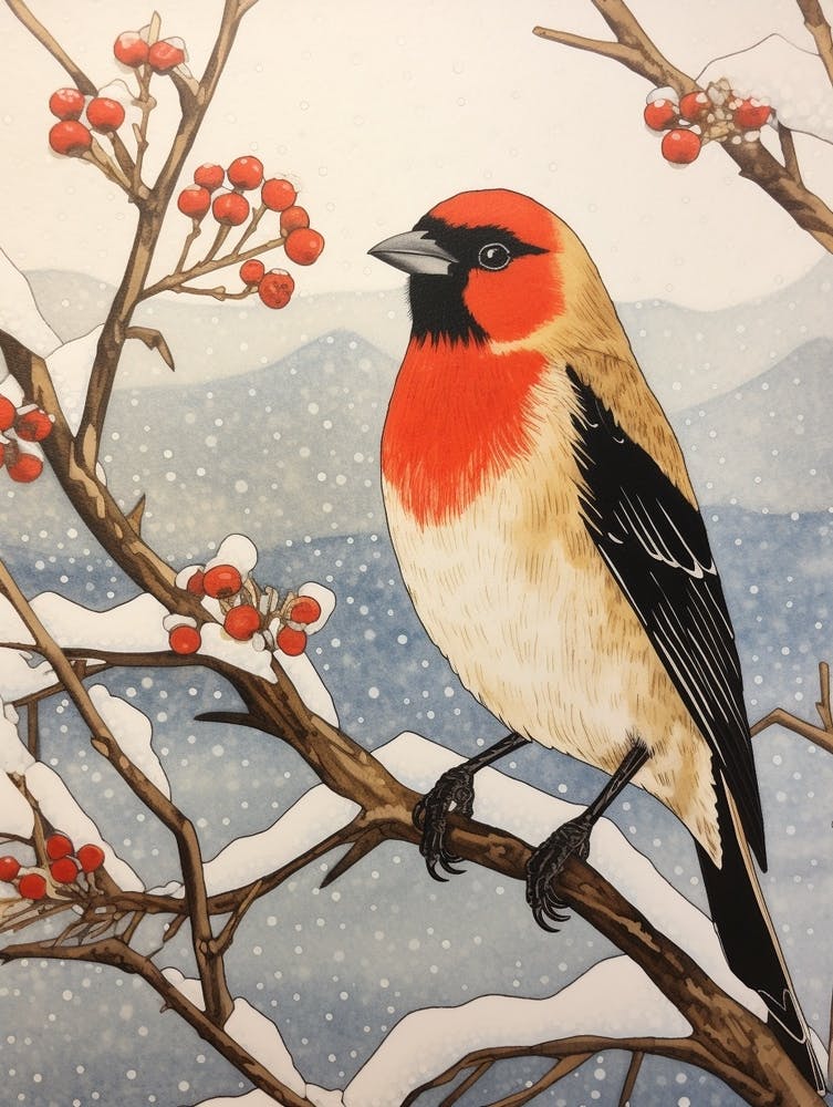 Bird Illustration Cowbird 4