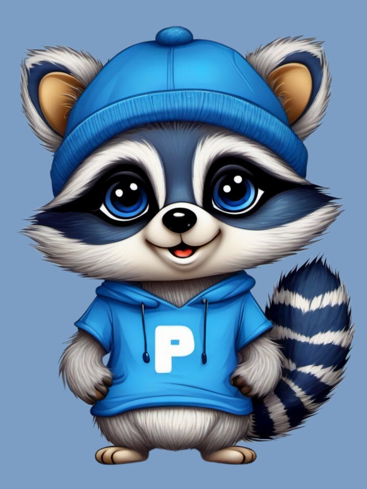 Raccoon BLUE CUTE