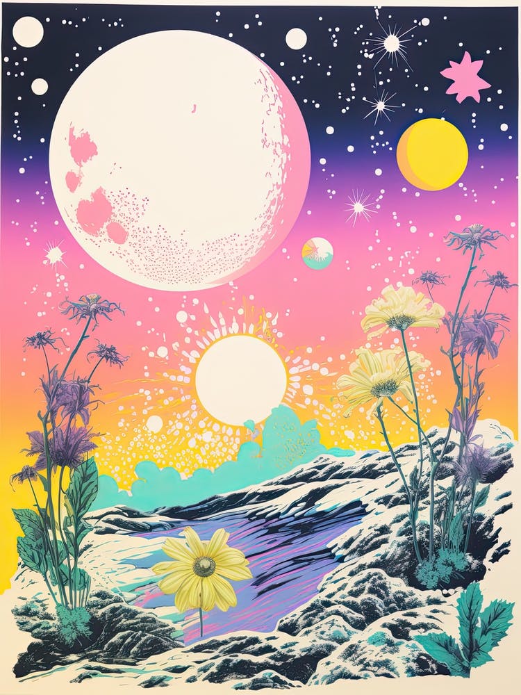 Abstract Landscape Risograph Style 42