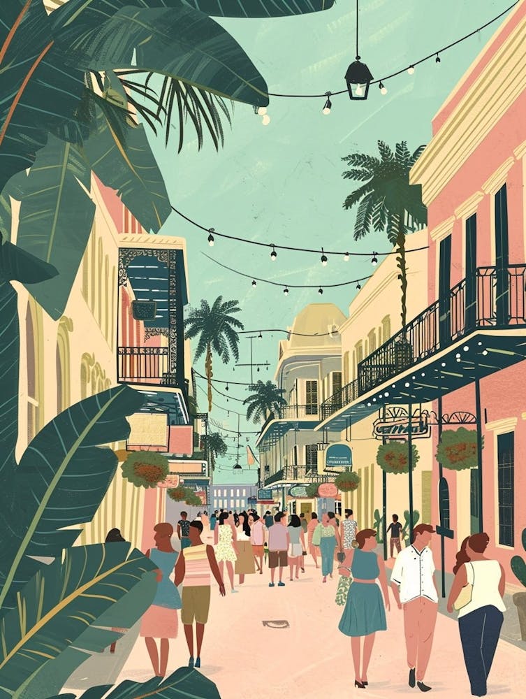 Bourbon Street Storybook Illustration 6