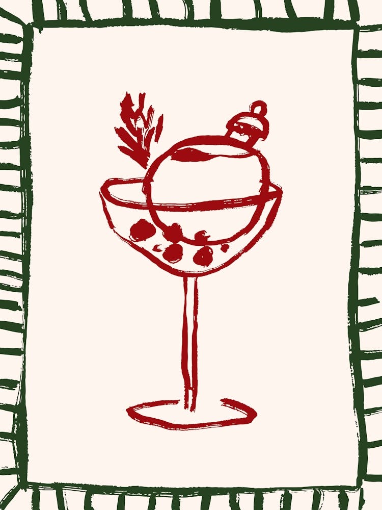 Christmas Cocktail Cheers Poster