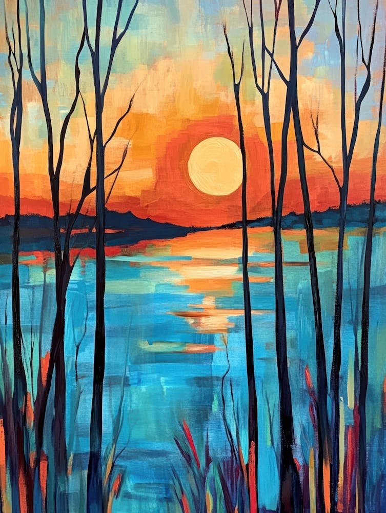Sunset Over The Lake 11