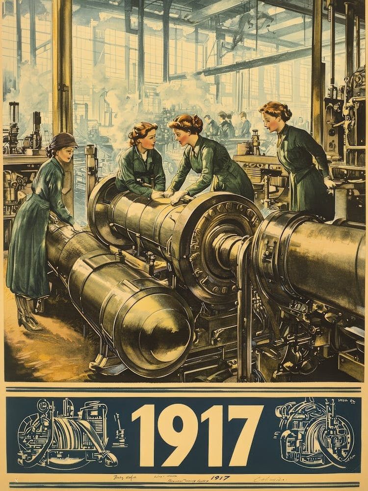 Aihrgdesign A Vintage Industrial Poster Showing Women Working 3278a26b A894 4283 A3b2 5ba2cefc99ac 1