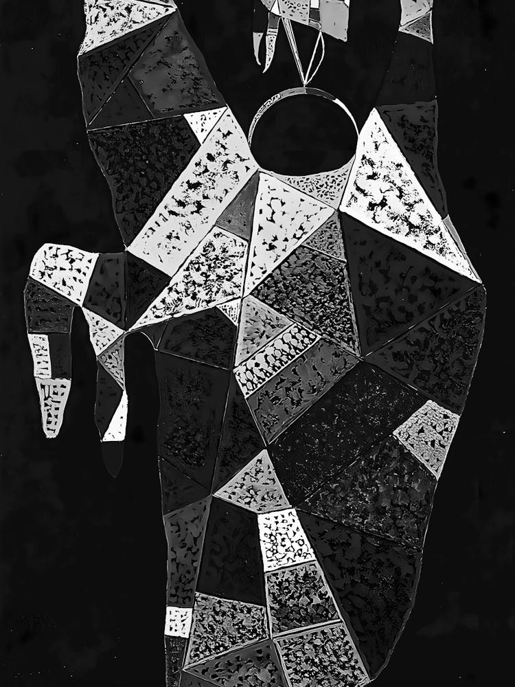 Black And White Abstract Painting 60