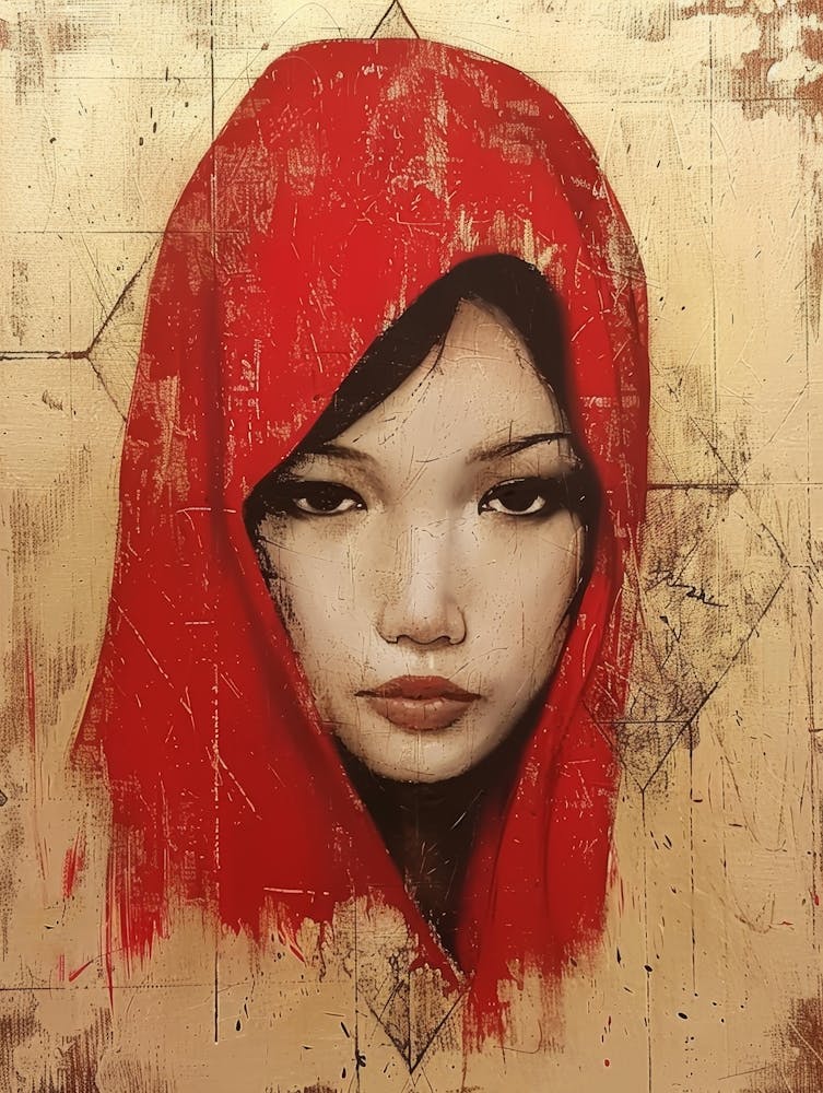 Asian Girl In Red