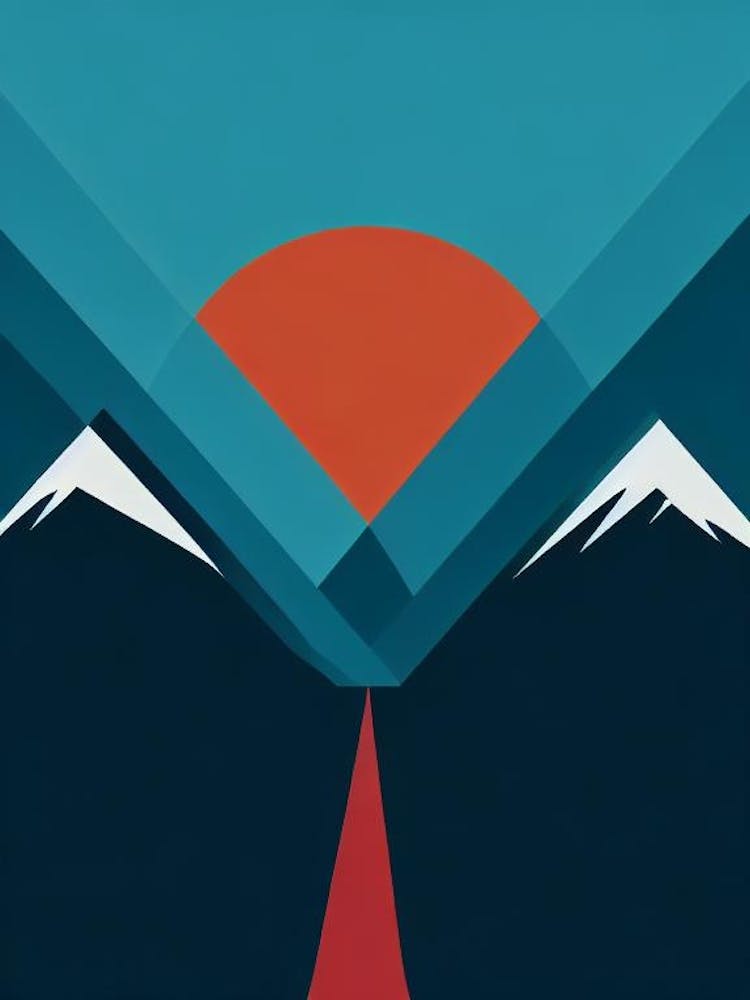 Revelstoke, Canada Modern Illustration Skiing Poster
