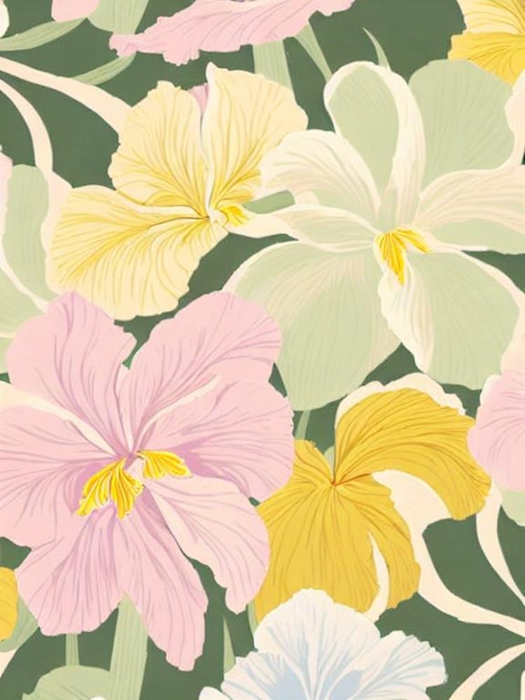 Iris Pastel Floral 1 Flower