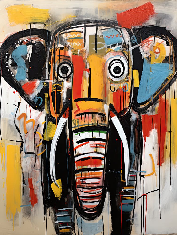 Farbenfroher Elefant