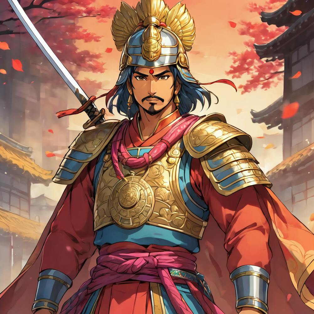 Rajput Warrior as a Samurai