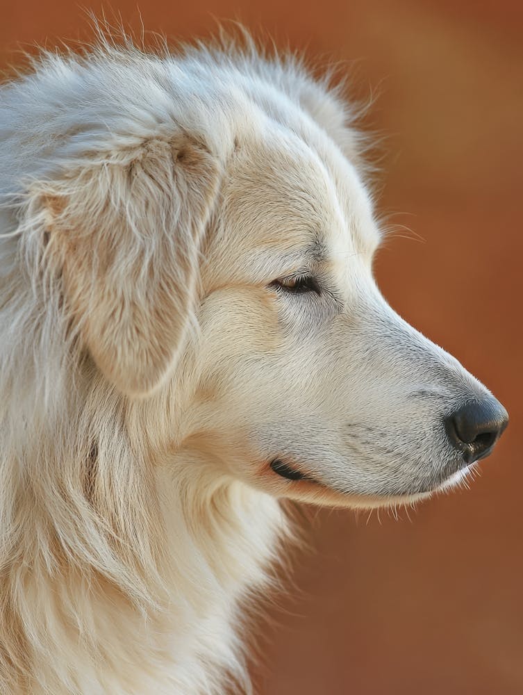 White Shepherd Dog. Generated AI. 2