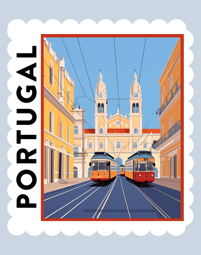 Portugal 1 Travel Stamp Poster