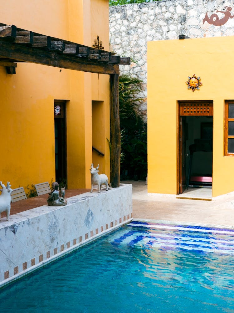 Yellow Pool House