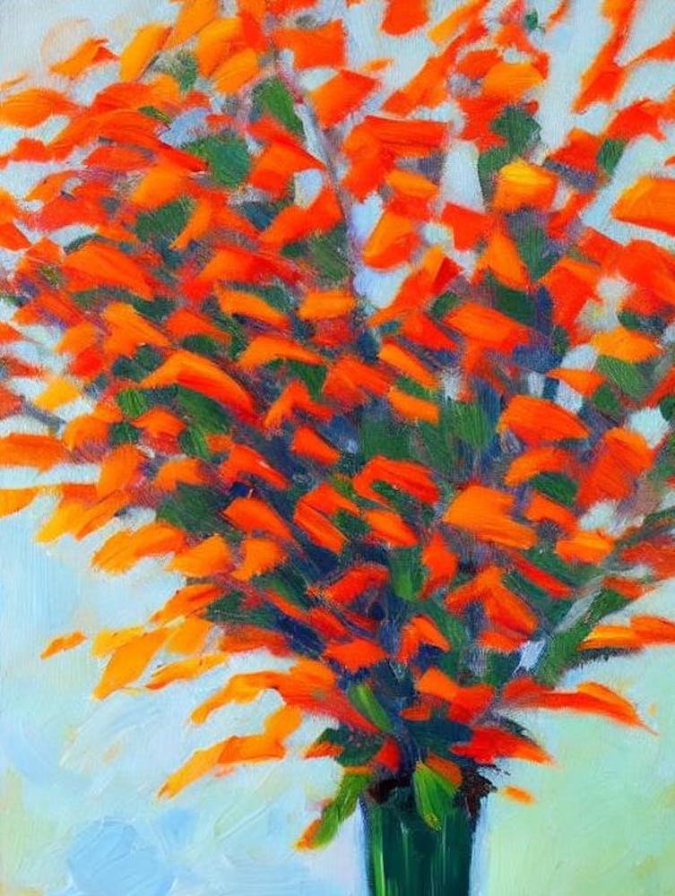 Fleur Abstraite Faune Inspirée de Matisse