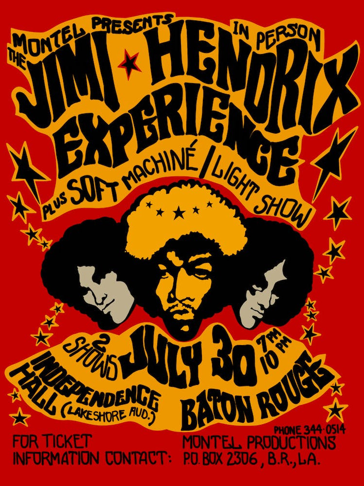 Jimi Hendrix Tour Poster