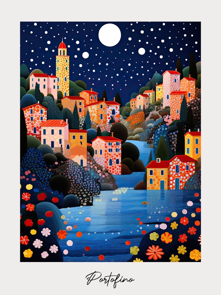 Poster Of Portofino, Italy, Illustration In The Style Of Pop Art 3