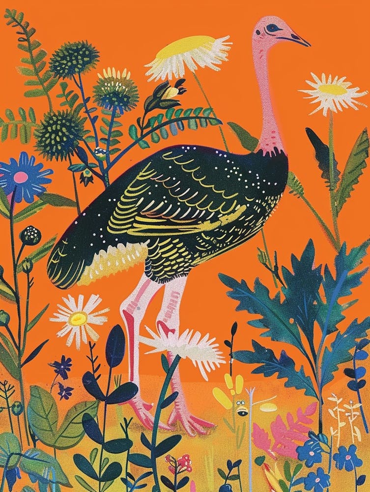 Spring Birds Ostrich 1