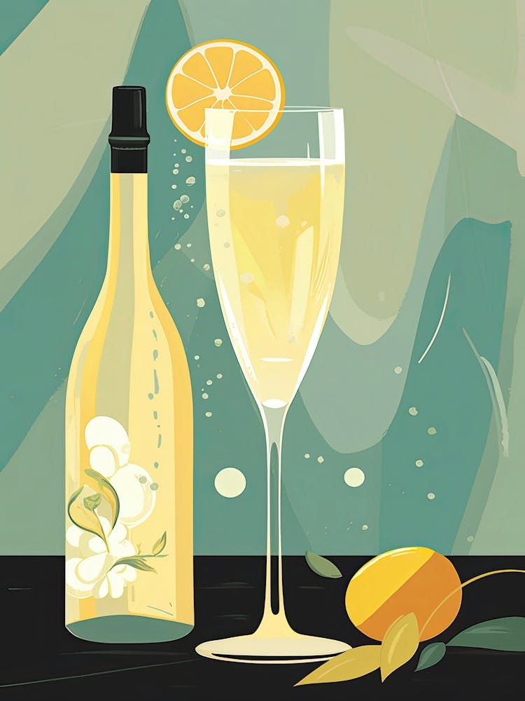 French 75 Cocktail Mid Century Modern 1