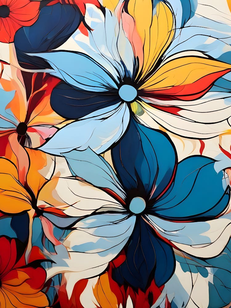 Abstraktes Blumenbild 30