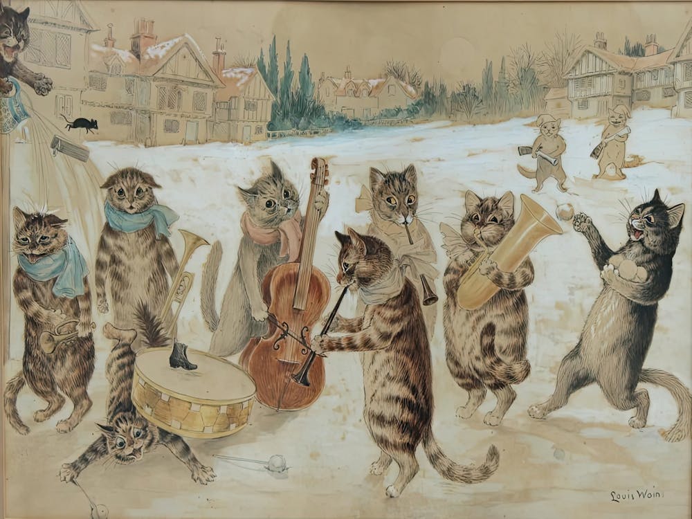 Carol Singing Cats Louis Wain
