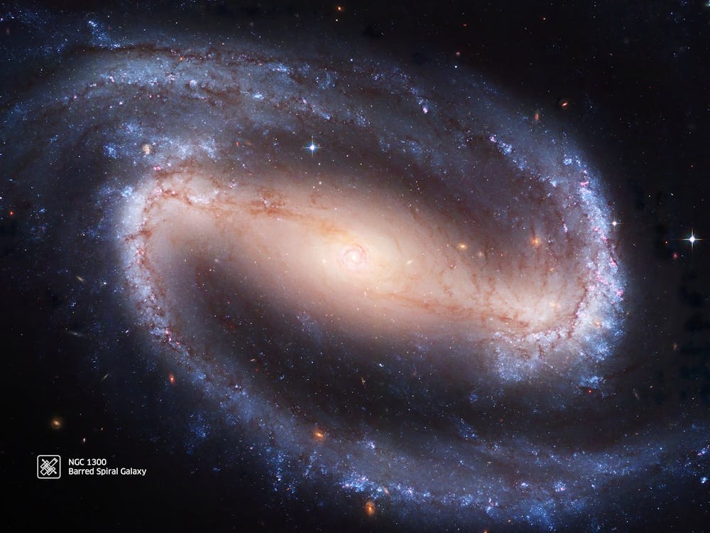 Barred Spiral Galaxy NGC 1300 — NASA Hubble Space Telescope — space poster