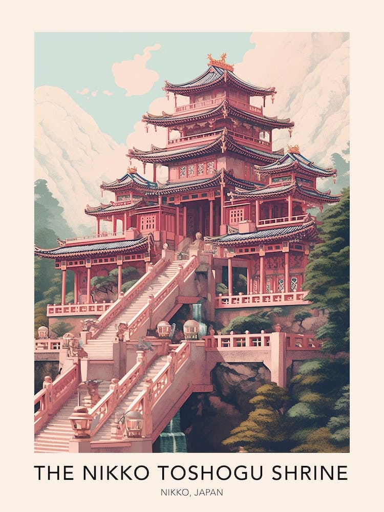 The Nikko Toshogu Shrine Japan Travel Poster