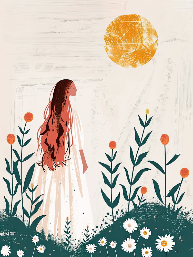 Girl In The Meadow, Boho