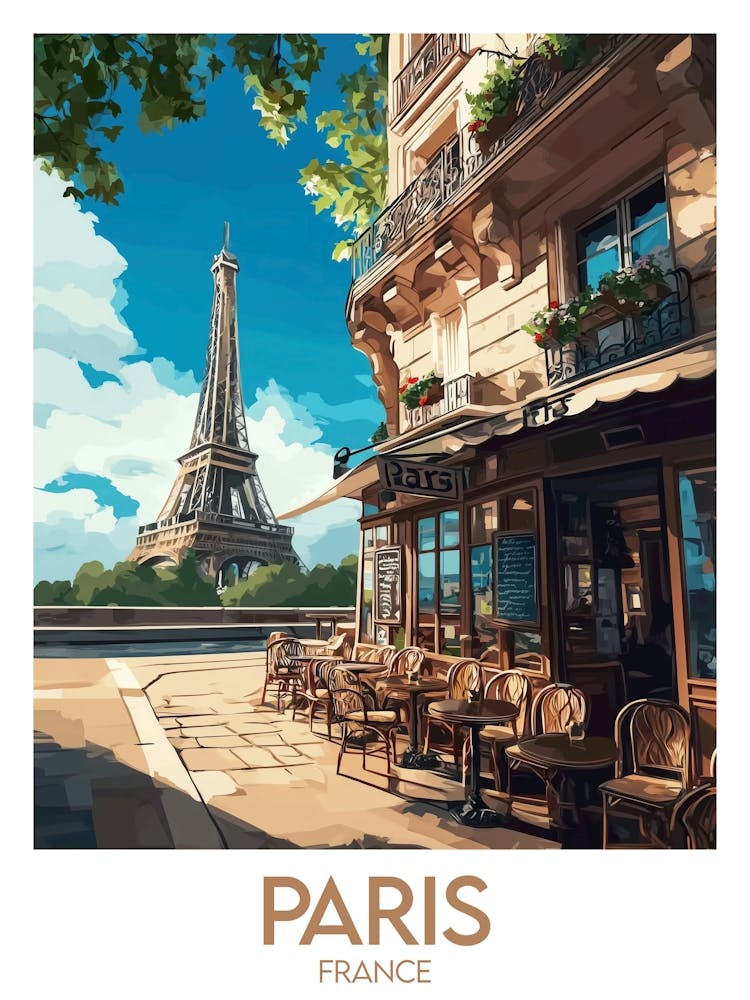 Affiche de voyage Paris 2