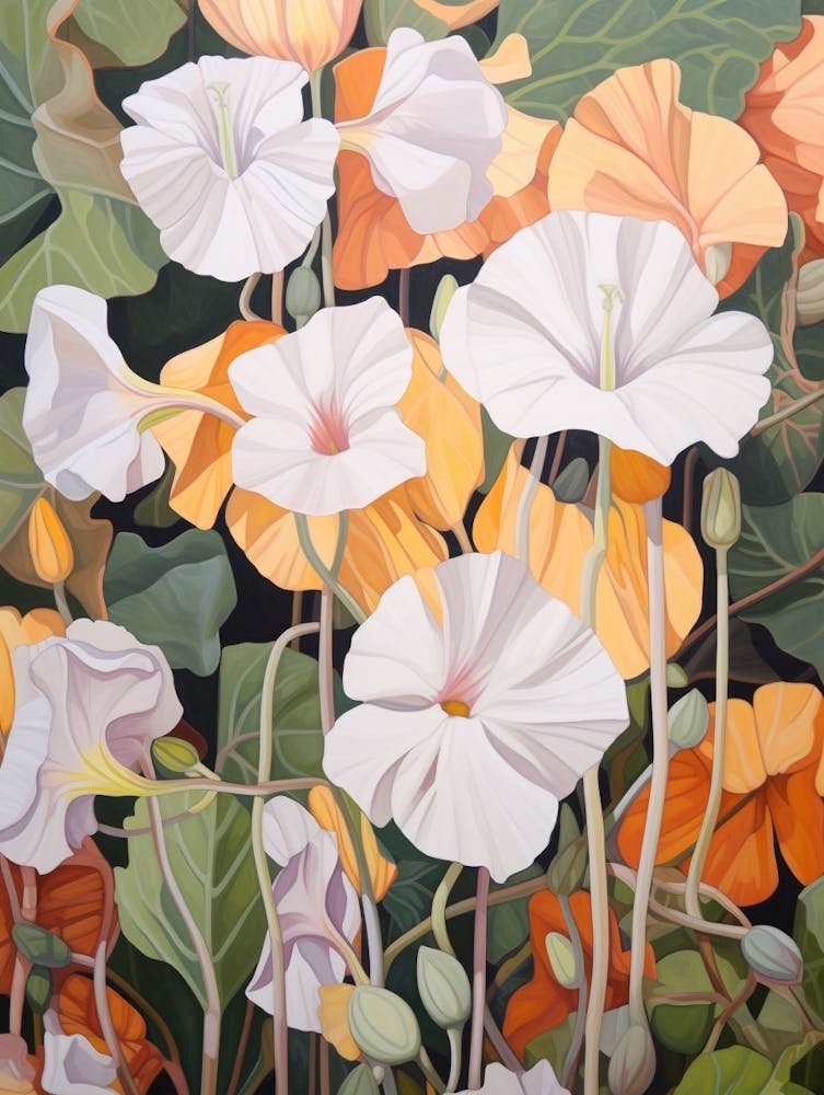 Nasturtium 3 Flower Painting