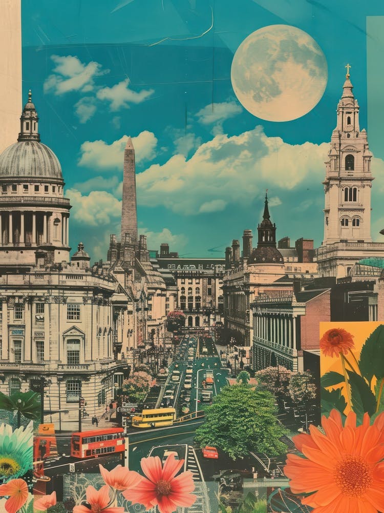 Dublin   Retro Collage Style 4