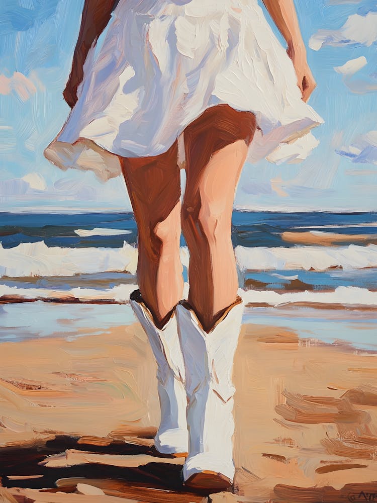 Cowgirl On The Beach 1