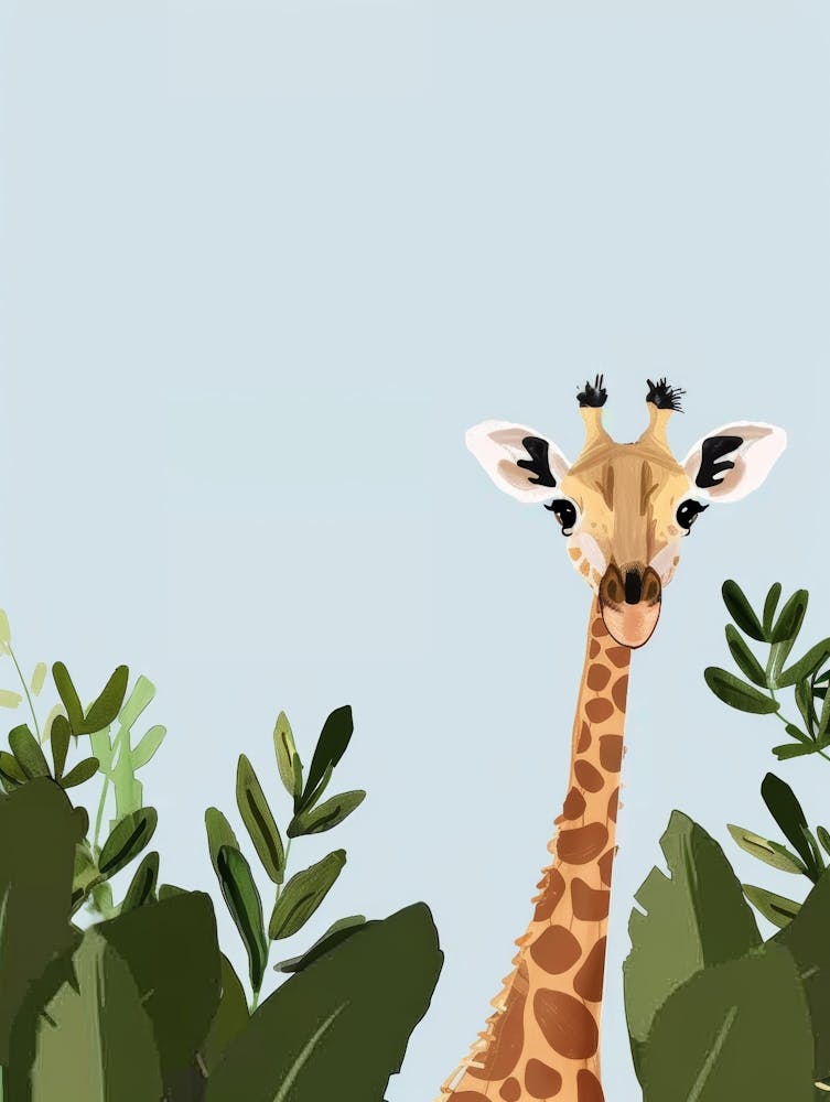 Giraffe In The Jungle 15
