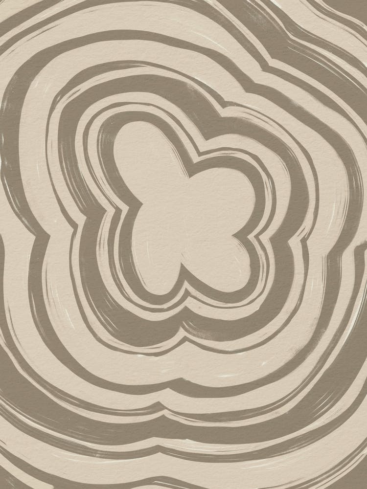 Abstract Nude Flower Pattern 1