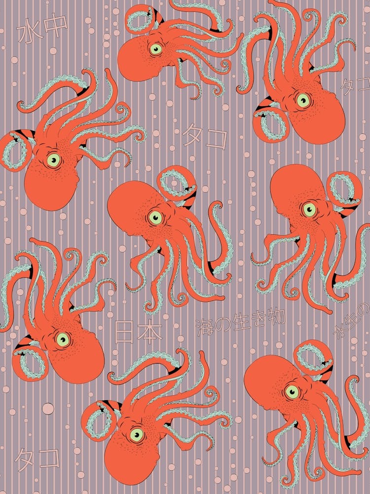 Octopus Vintage Pattern