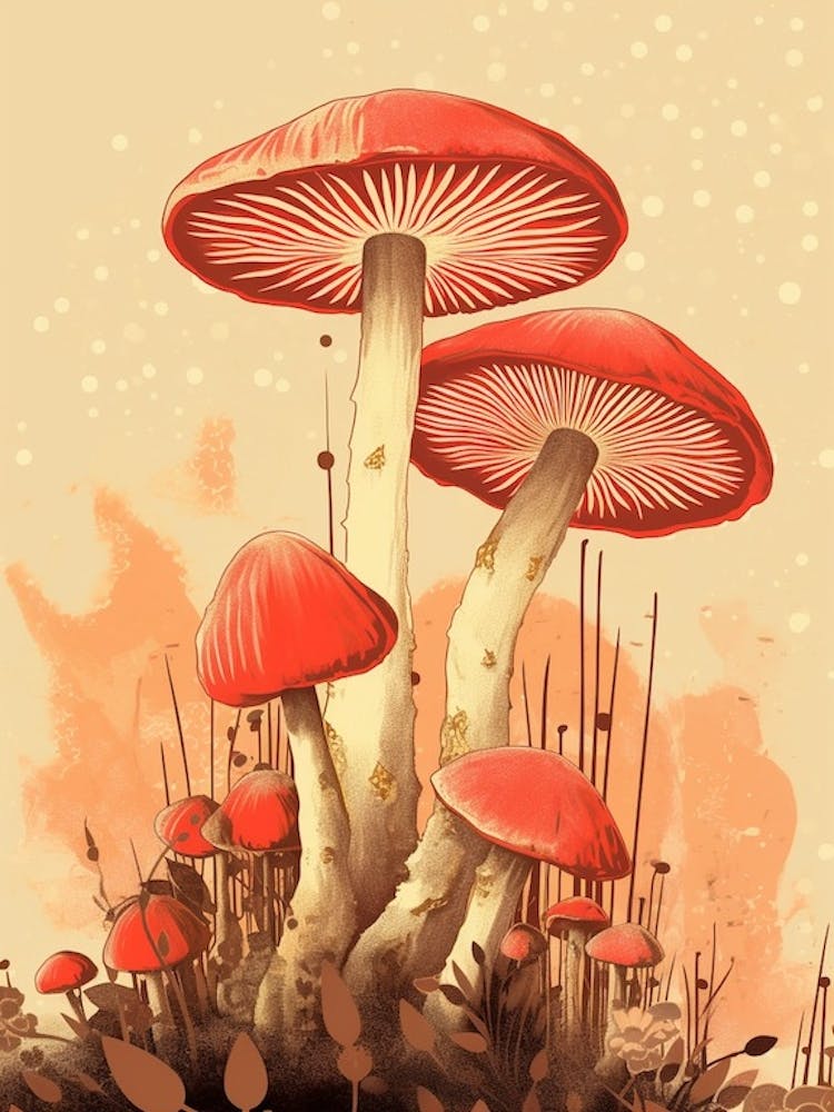 Retro Mushrooms 4
