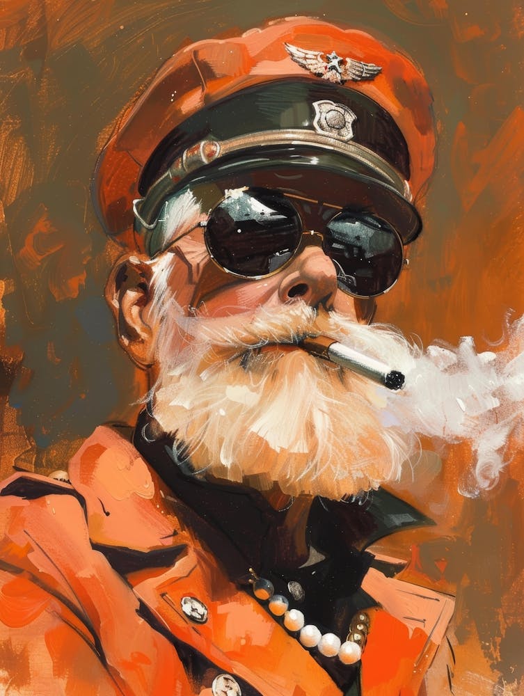 Man Smoking A Cigarette