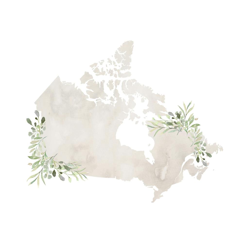 Watercolor Leaves Canada