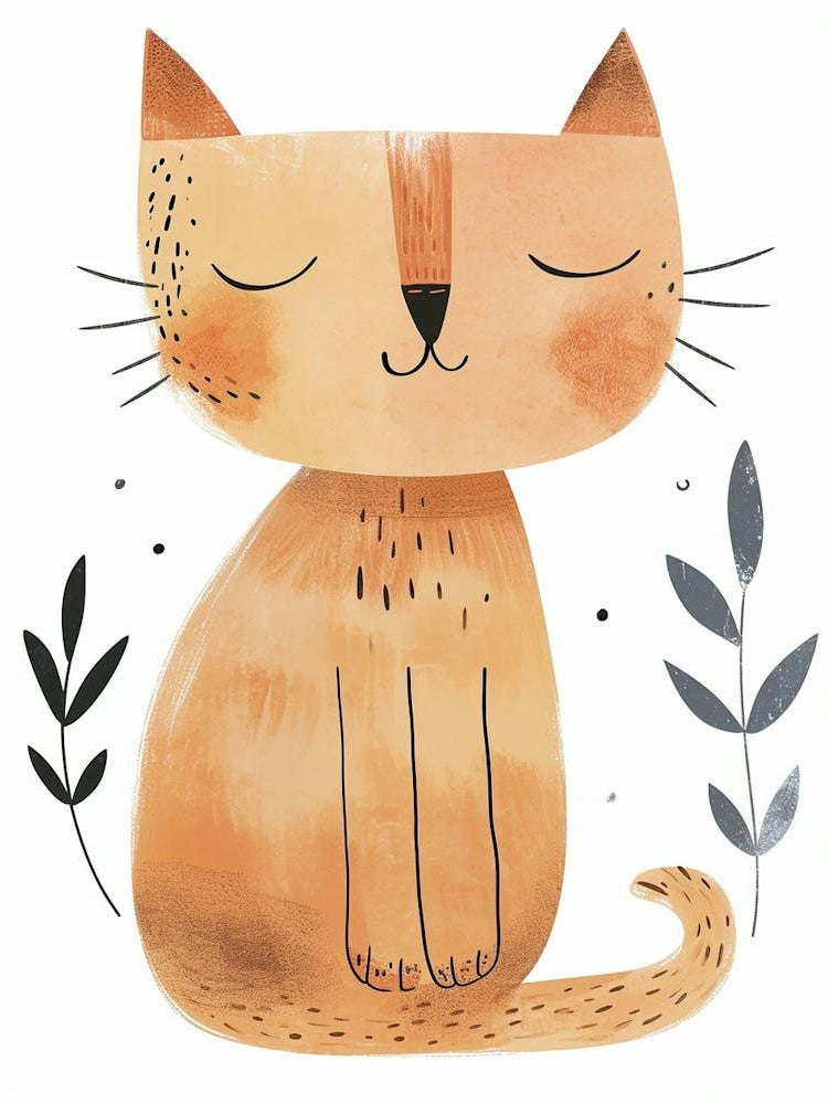 Cornish Rex Cat Clipart Illustration 3