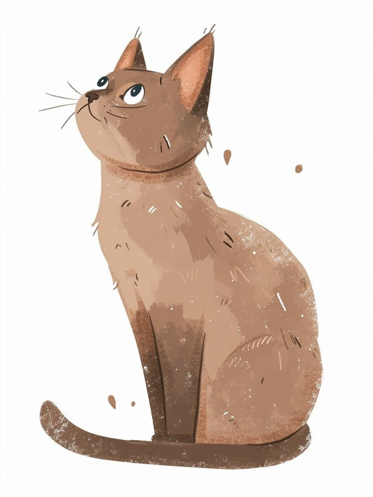 Selkirk Rex Cat Clipart Illustration 3