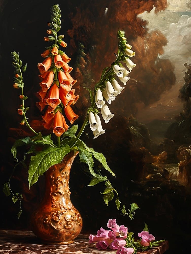 Baroque Floral Still Life Foxglove 3