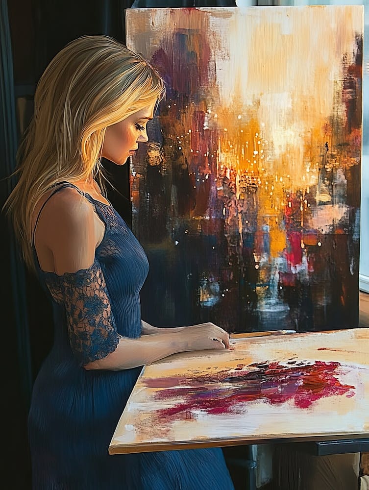 Artist Girl Painting