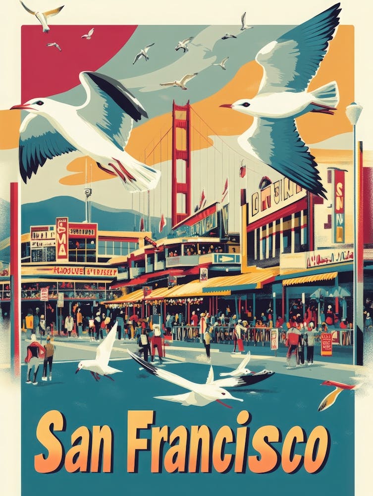 Aihrgdesign A 1970s Inspired Travel Poster For San Francisco