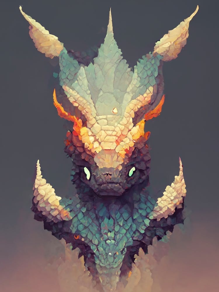 Dragon Head Pixel Art
