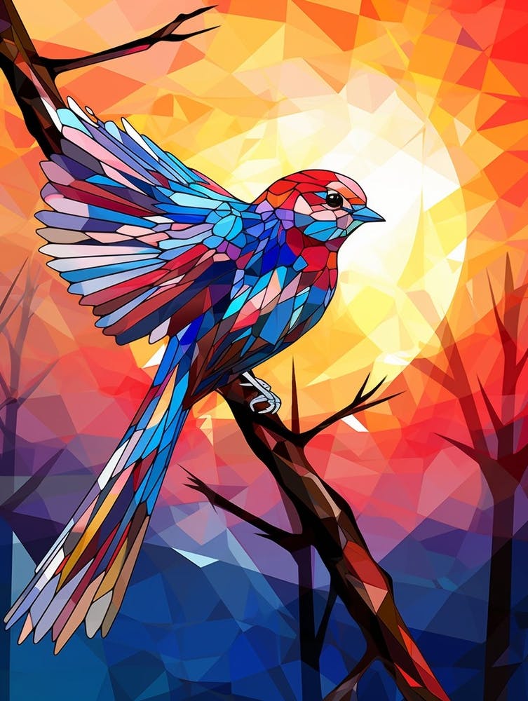 Bird Abstract Pop Art 1