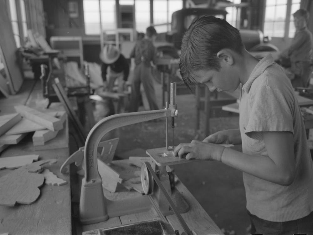In The Woodwork Vocational Training Class, At The Fsa (Farm Security Administration) Farmworkers Communi 1