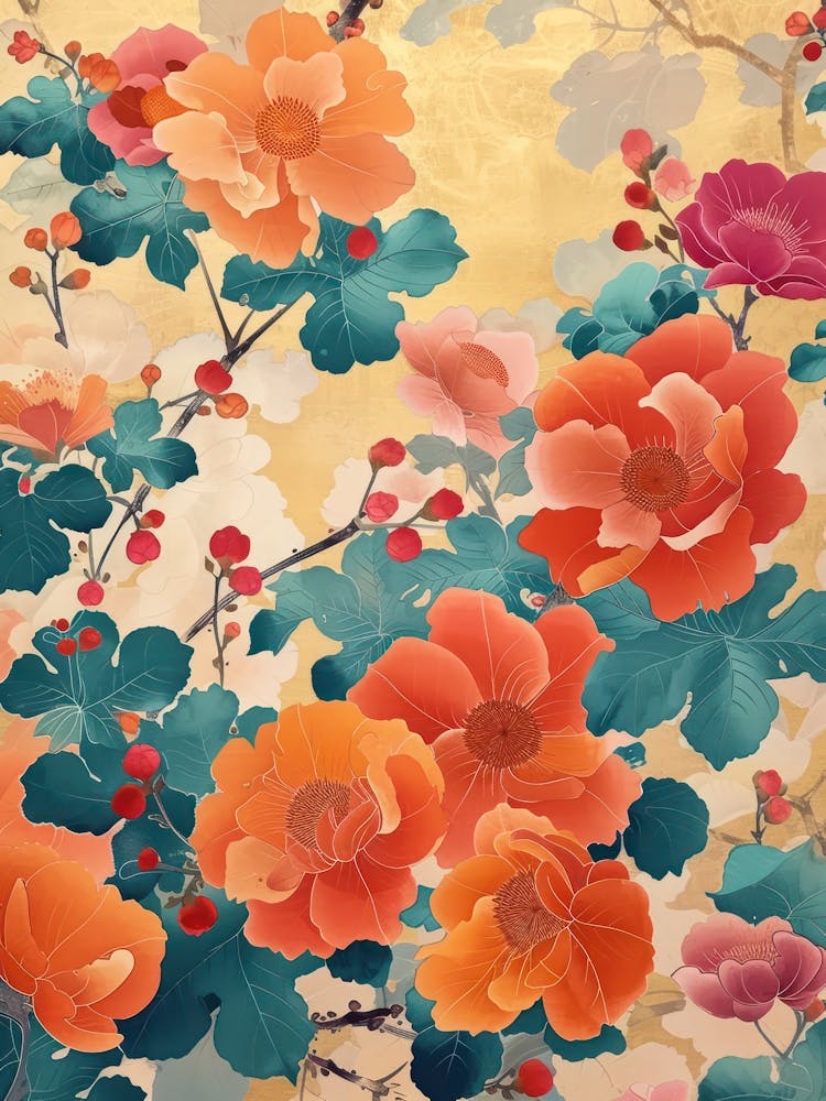 Great Japan Hokusai Japanese Floral 17