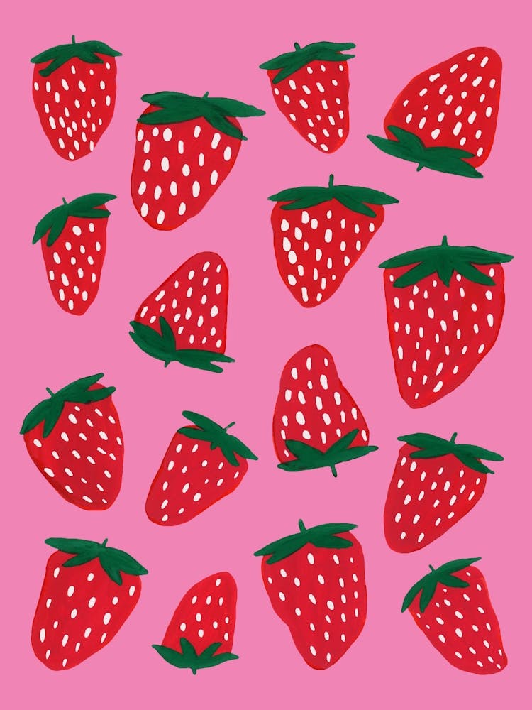Gouache Strawberries